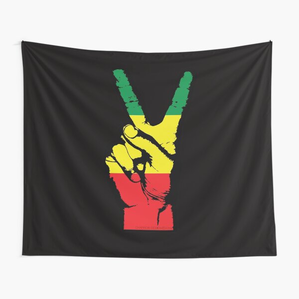 RASTA PEACE FINGERS-002 Tapestry