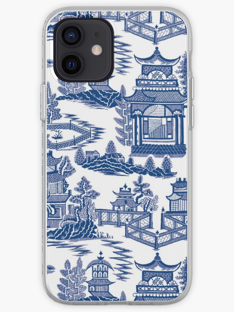 Blue Willow Ancient Ming China Blue And White Chinoiserie Iphone Case Cover By Sweetdominique Redbubble