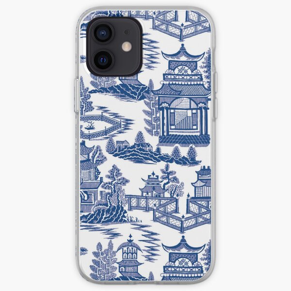 Blue Willow Ancient Ming China - Blue And White Chinoiserie iPhone Soft Case