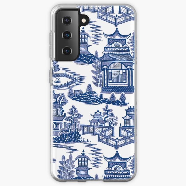 Blue Willow Ancient Ming China - Blue And White Chinoiserie Samsung Galaxy Soft Case