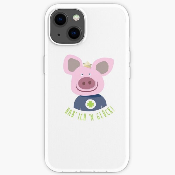 Pig luck lucky charm shamrock iPhone Soft Case