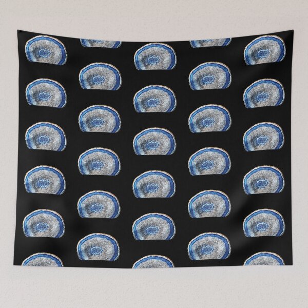 Item preview, Blue Agate Crystal Pastel Drawing designed and sold by Sarah Wainwright.