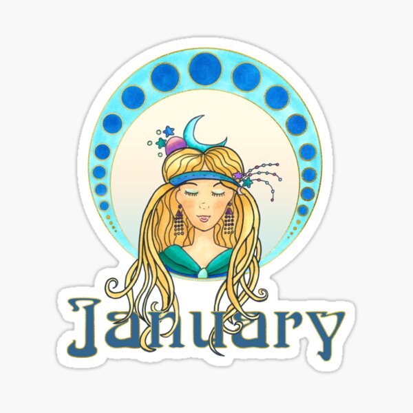 Lady January Sticker