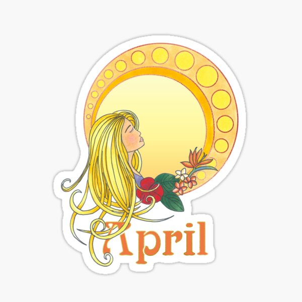 Lady April Sticker
