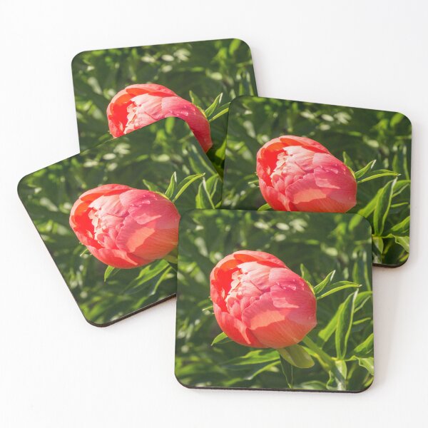 Item preview, Living Coral Coloured Peony - designed and sold by Georgia Mizuleva.