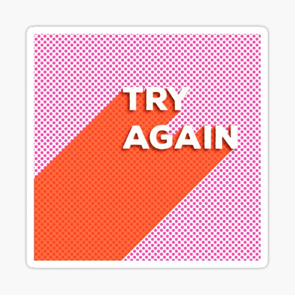 VERSUCHEN SIE WIEDER - Typografie Sticker