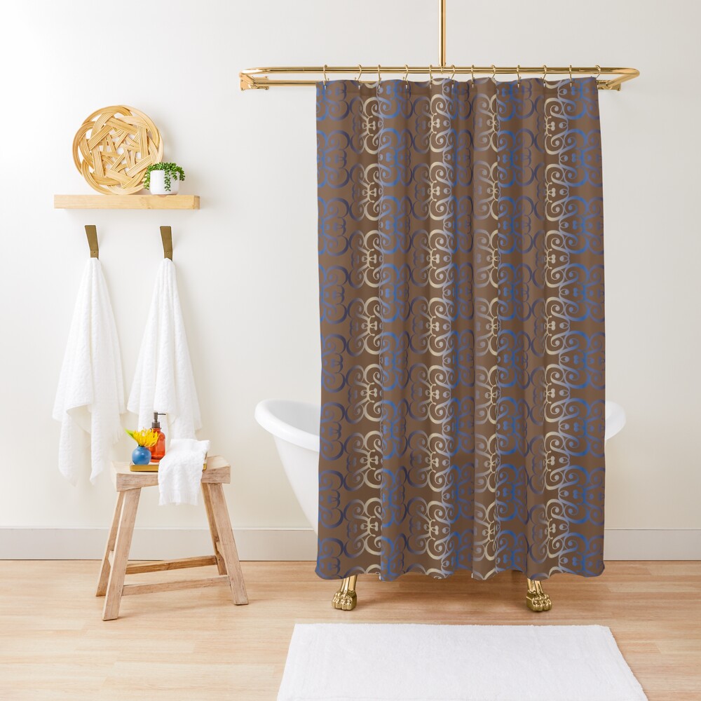 Typographic elegant pattern "&" Shower Curtain