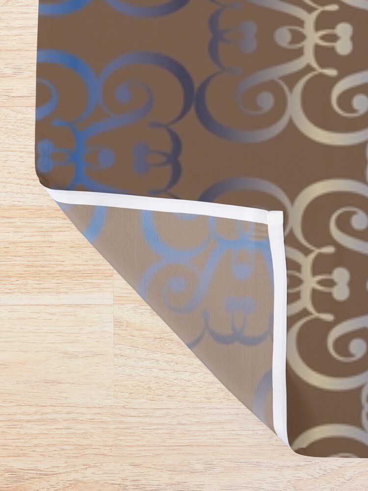 Alternate view of Typographic elegant pattern "&" Shower Curtain