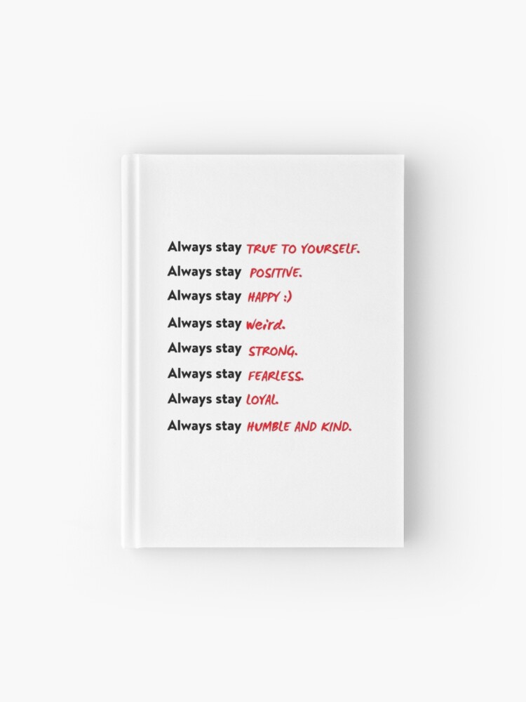 Positive words, Motivational, Inspiring, Be Kind, Quotes, Good vibes,  Sticker packs, Words of encouragement, Always stay | Hardcover Journal