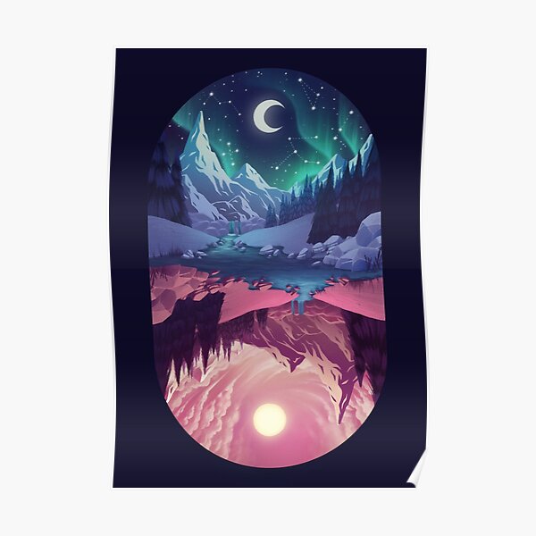 Upside down - night Poster