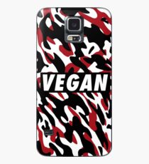 Vegan - Red camouflage Case/Skin for Samsung Galaxy
