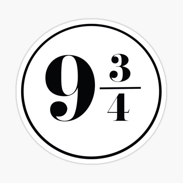 9 3/4 station sign Sticker