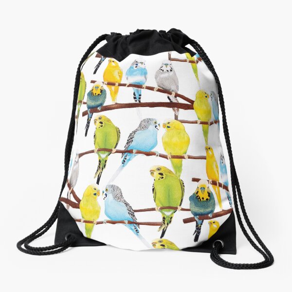 Item preview, Budgie pattern watercolour designed and sold by By Kelly Attenborough.