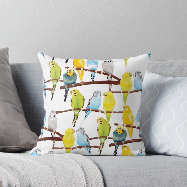 Item preview, Budgie pattern watercolour designed and sold by By Kelly Attenborough.