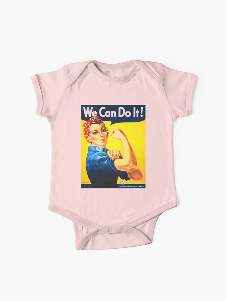 Rosie The Riveter We Can Do It Baby One Piece By Threeampersands Redbubble