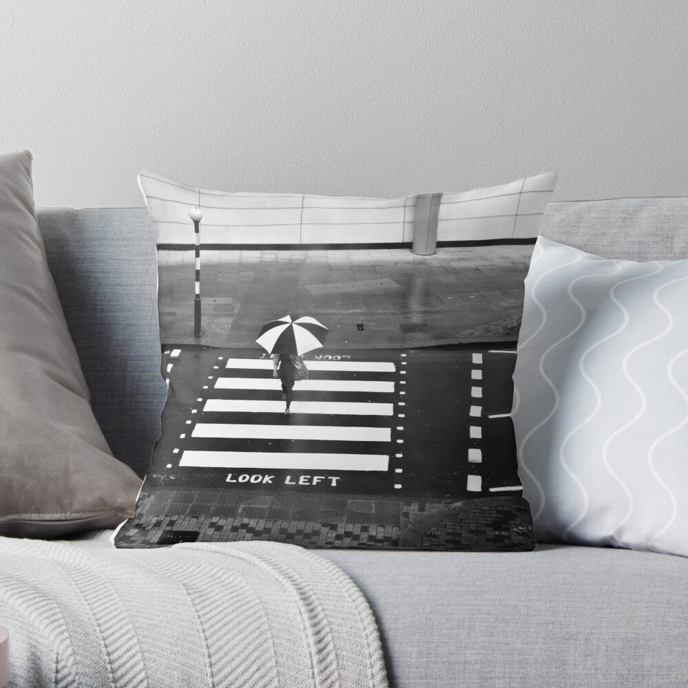 Zebra Crossing - London Throw Pillow
