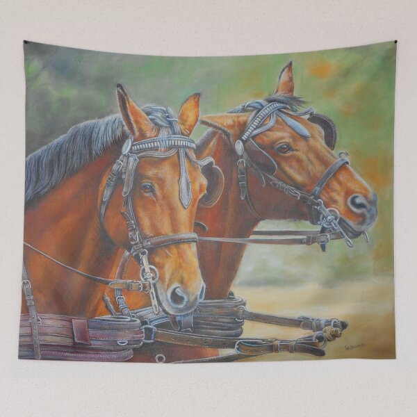 Item preview, Two Horses in Harness designed and sold by Sandy Williams.