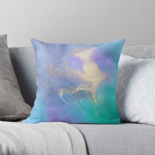 BLUE HUES Throw Pillow