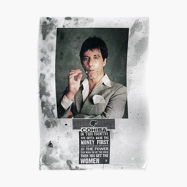 Cuban Cigar Tony Montana Poster
