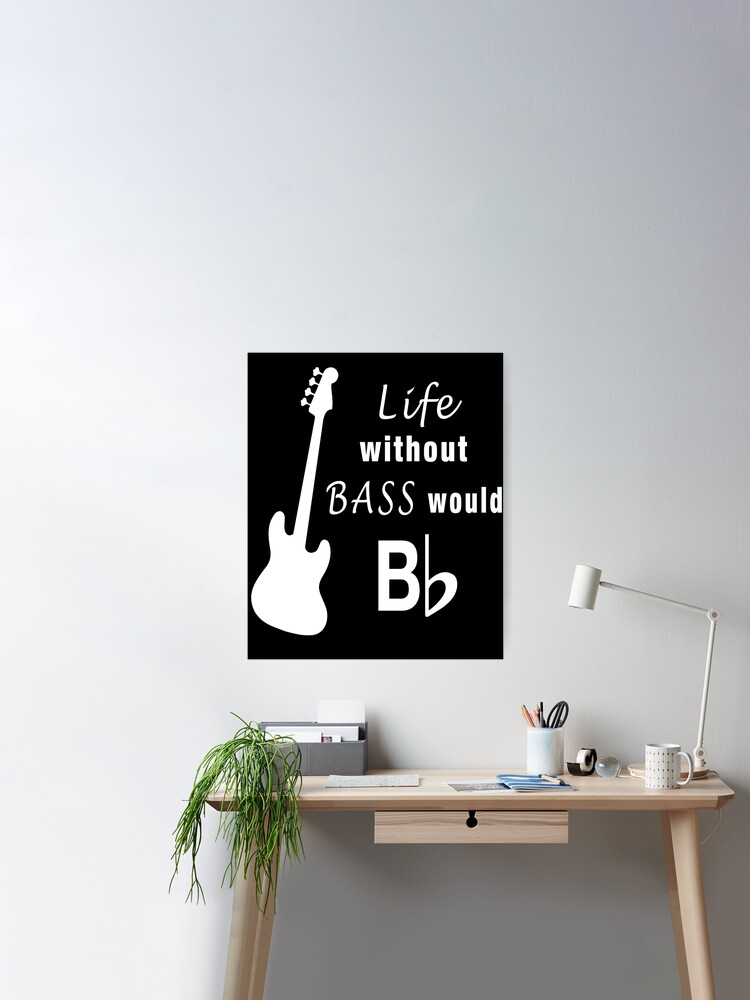 Without Music Life Would Be b Flat Musician Gift Digital Art by