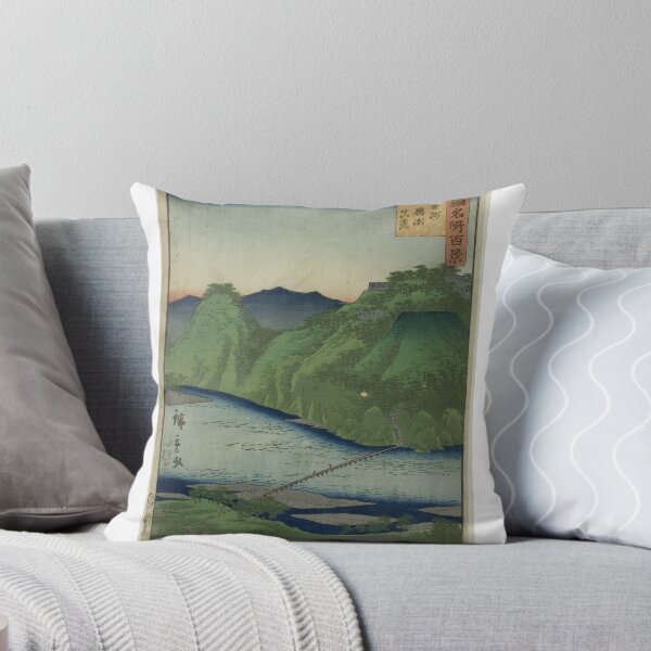 Item preview, Actual View of Hirose, Unshu Province (Unshu hirose shinkei) from the series “One Hundred Famous Views in the Various Provinces (Shokoku meisho hyakkei)” designed and sold by woodblockmuseum.