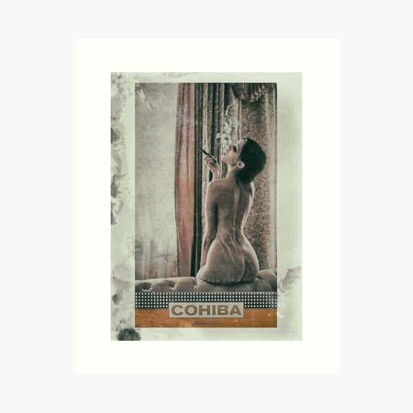 Cuban Cigar & Sexy lady Art Print