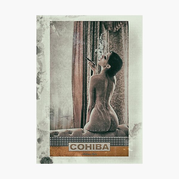 Cuban Cigar & Sexy lady Photographic Print