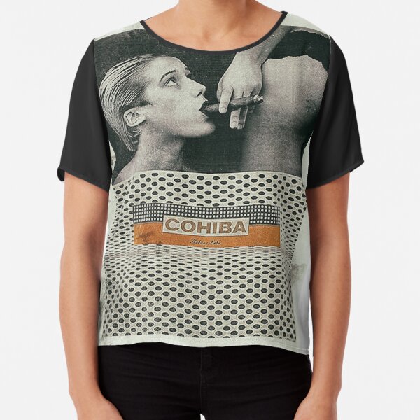 Cuban Cigar & Sexy lady Chiffon Top