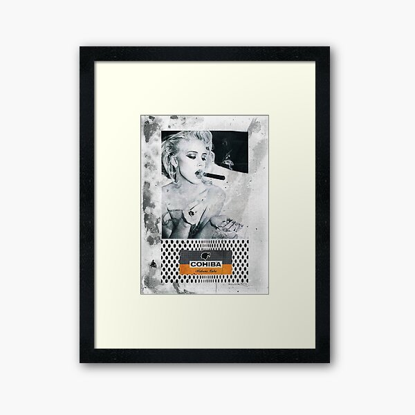 Cuban Cigar & Sexy lady Framed Art Print