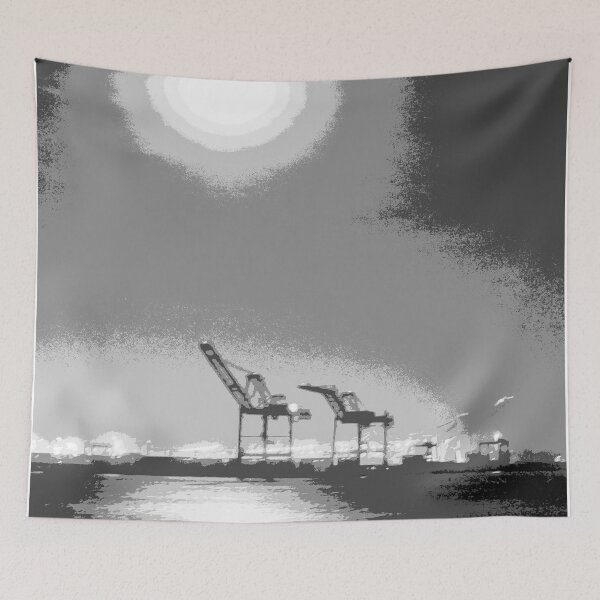 Item preview, "Harbor Cranes 5" Oakland California Art by Murray Bolesta! designed and sold by Murray Bolesta Fine Art Prints.