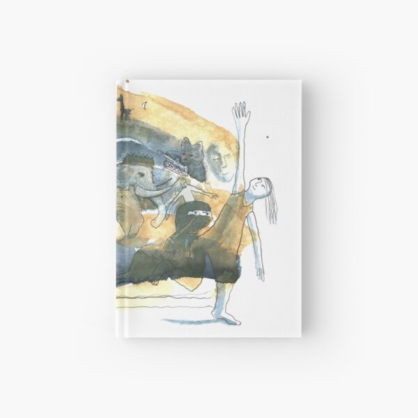 Aquarelle bleue et jaune de naples Carnet cartonné