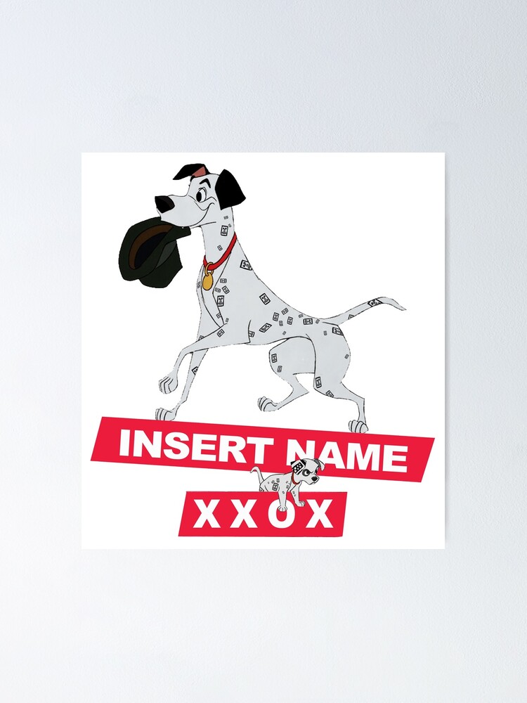 "BLocKheAd SKULL DALMATIANS" Poster by INSERTNAMEart Redbubble