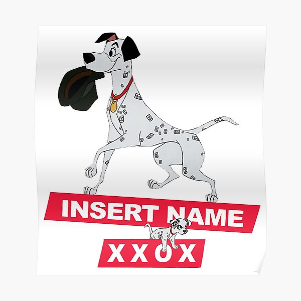 "BLocKheAd SKULL DALMATIANS" Poster by INSERTNAMEart Redbubble