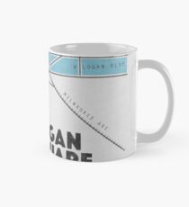 Der Logan Square in Chicago Tasse