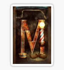 Steampunk - Alphabet - M is for Mustache Sticker