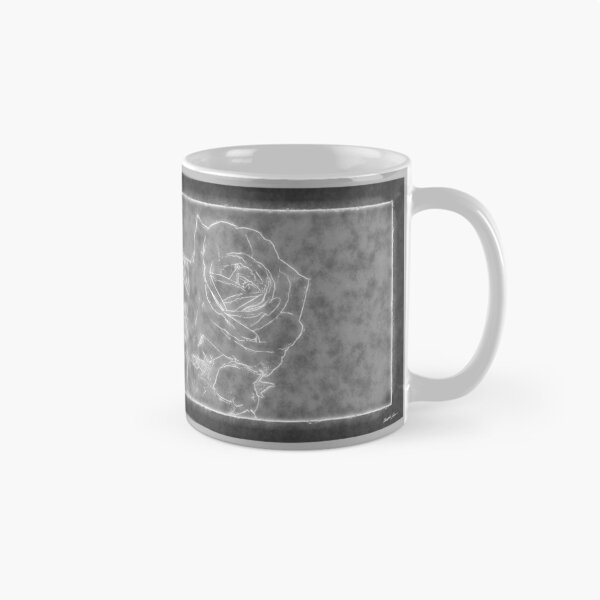 Item preview, Pink Roses in Anzures 1 Outlined Gray designed and sold by TravelPhotoArt.