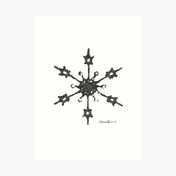 Crochet Impressions: SNOWFLAKE Art Print