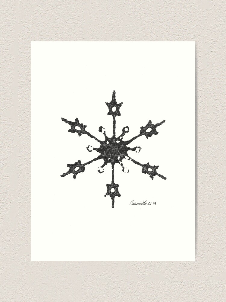 Alternate view of Crochet Impressions: SNOWFLAKE Art Print