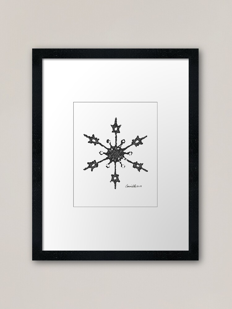 Alternate view of Crochet Impressions: SNOWFLAKE Framed Art Print