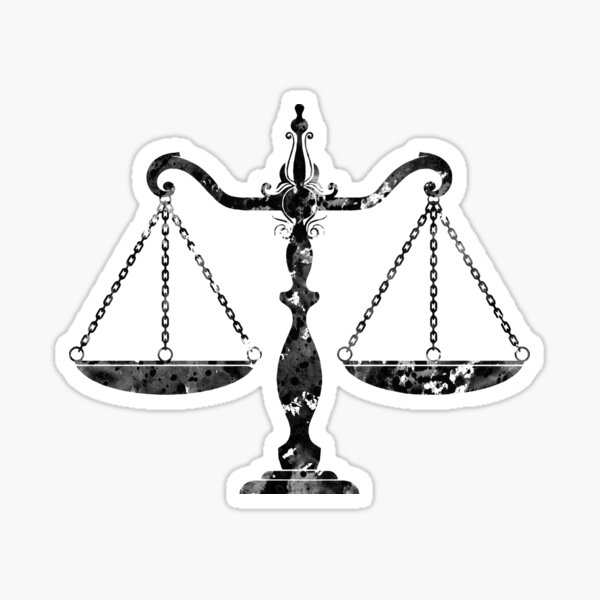 Scales of Justice Art Sticker