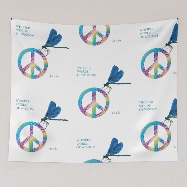 Item preview, Dragonfly whisper words of wisdom let it be hippie designed and sold by IMAZD.