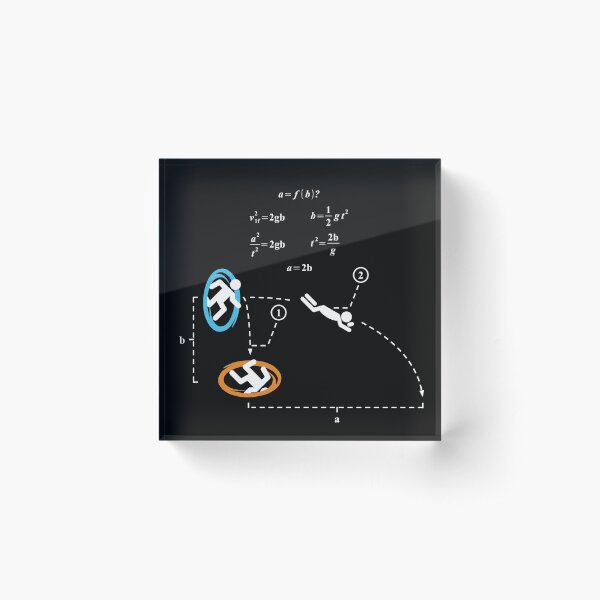 Kinematics with POrtals (White) Acrylic Block