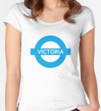 Victoria Line - London Underground Roundel Women's Fitted Scoop T-Shirt