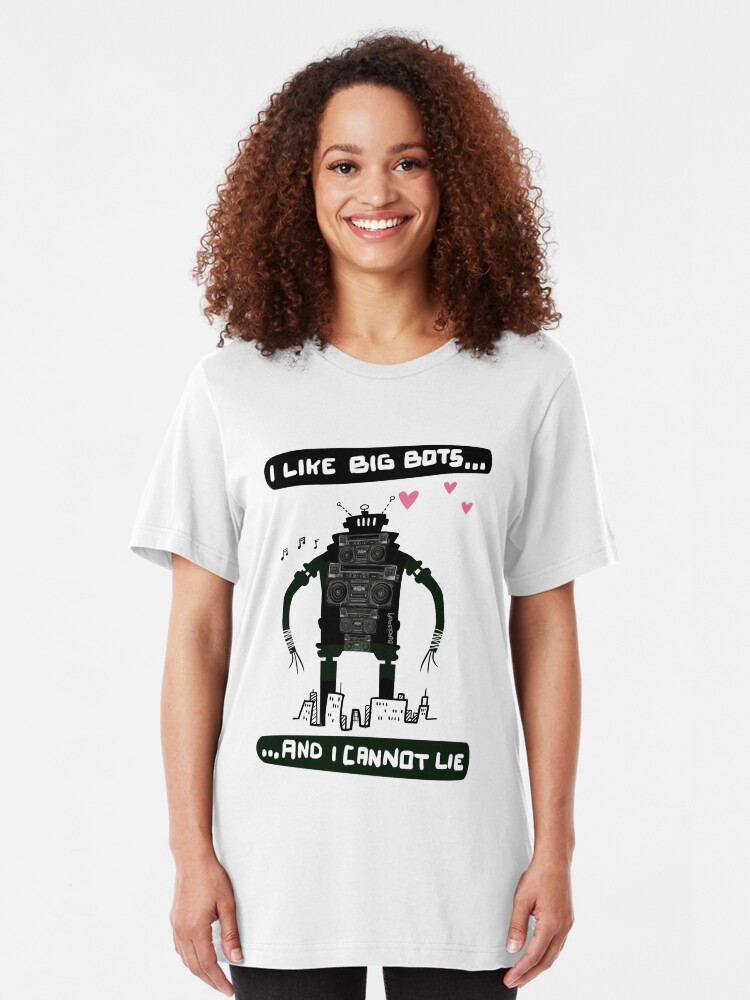 Alternate view of I Like Big Bots... Slim Fit T-Shirt