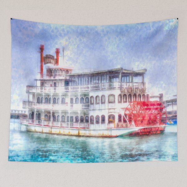 Item preview, New Orleans Paddle Steamer Art designed and sold by bejacs.