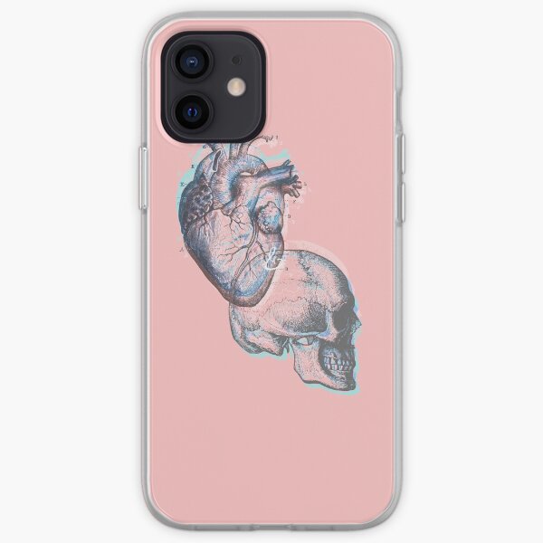 anatomy; heart and head iPhone Soft Case