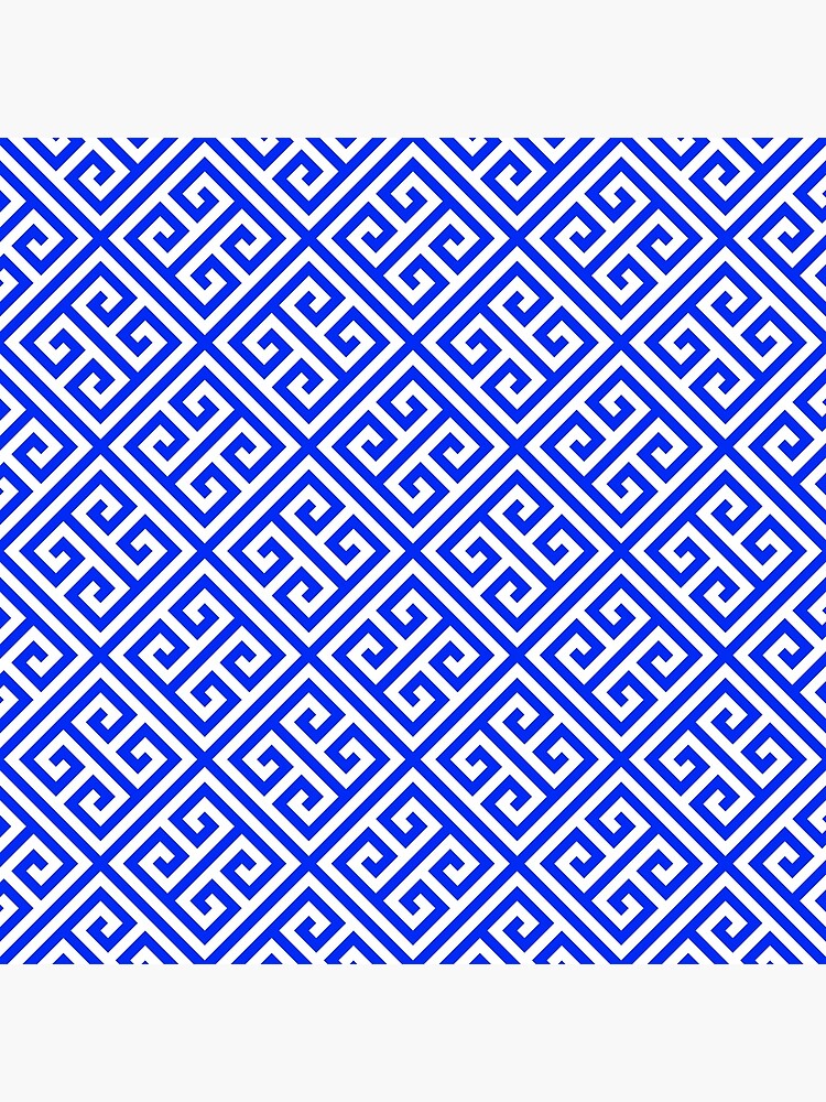 Greek Key Pattern in Navy Blue and White Tissue Paper