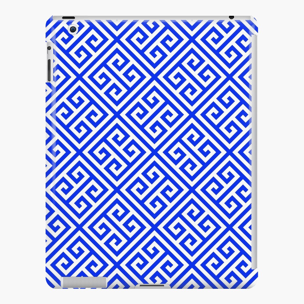 Greek Key Pattern in Navy Blue and White Tissue Paper