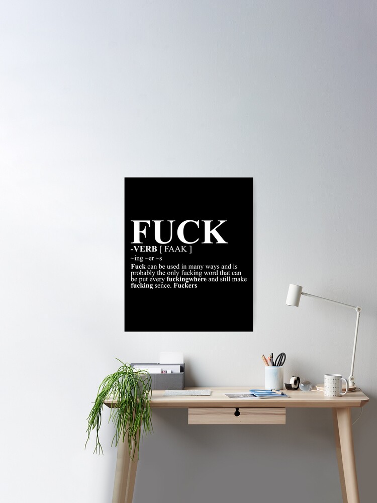 Fuck Definition Print, Poster Quote Wall Art Gift, Funny Wall Art,  Definition Poster, Fuck Prints, Adult Humour Poster, Fuck Wall Decor Art 