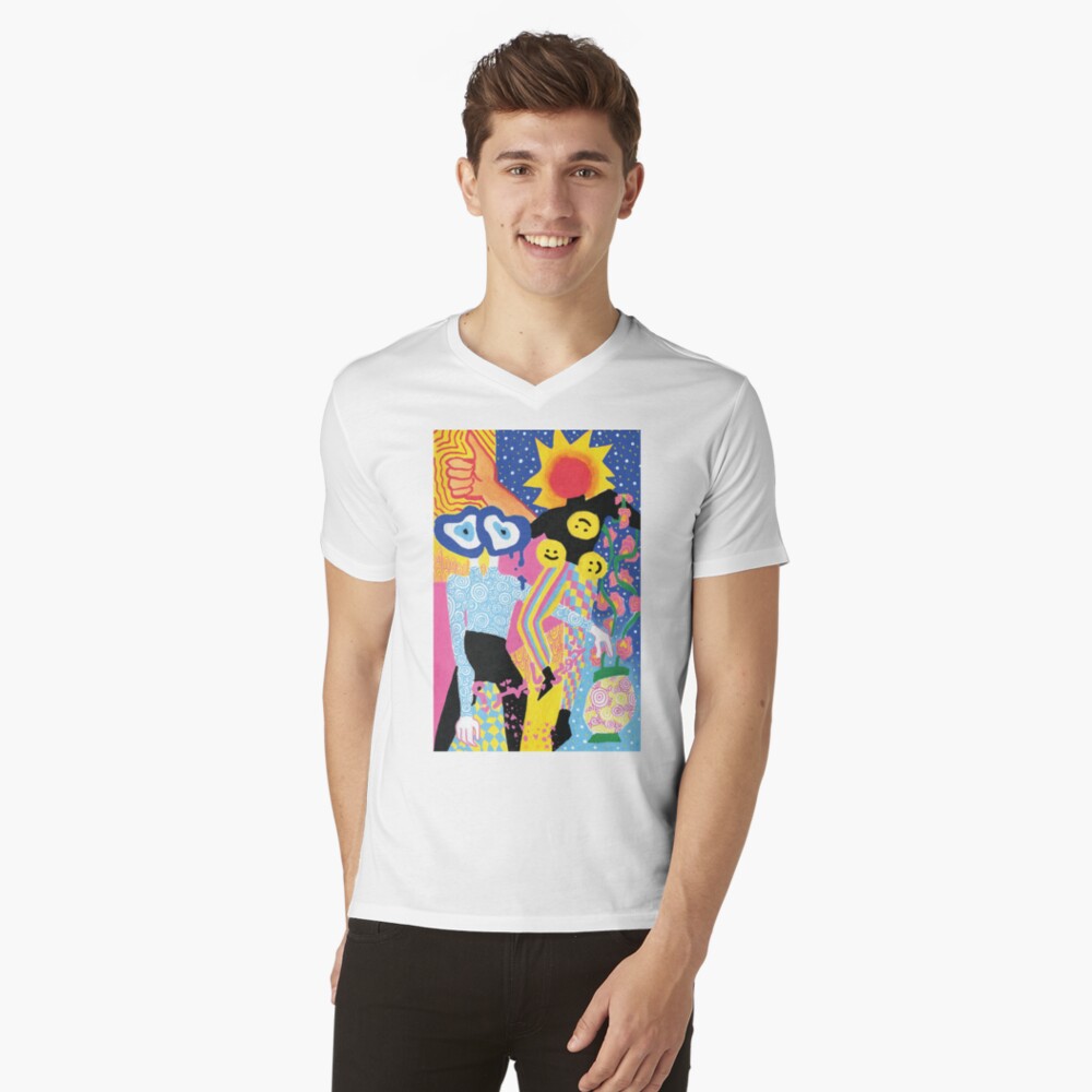 Aperçu de l'œuvre T-shirt col V créée et vendue par mintcult.
